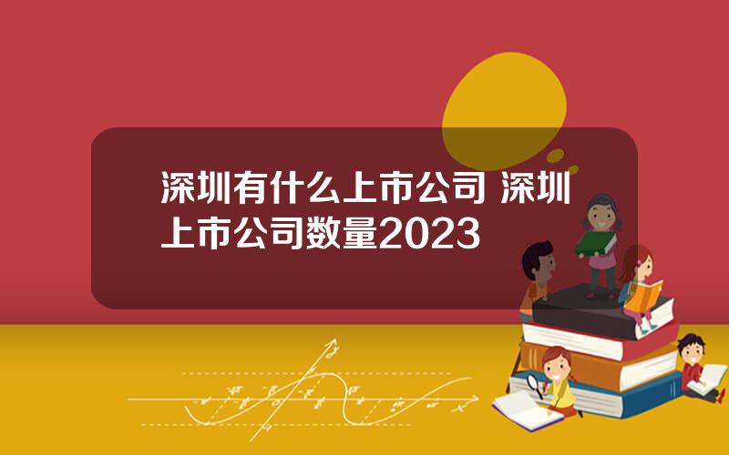 深圳有什么上市公司 深圳上市公司数量2023